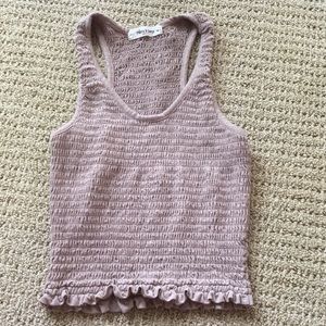 Runched cropped tank top